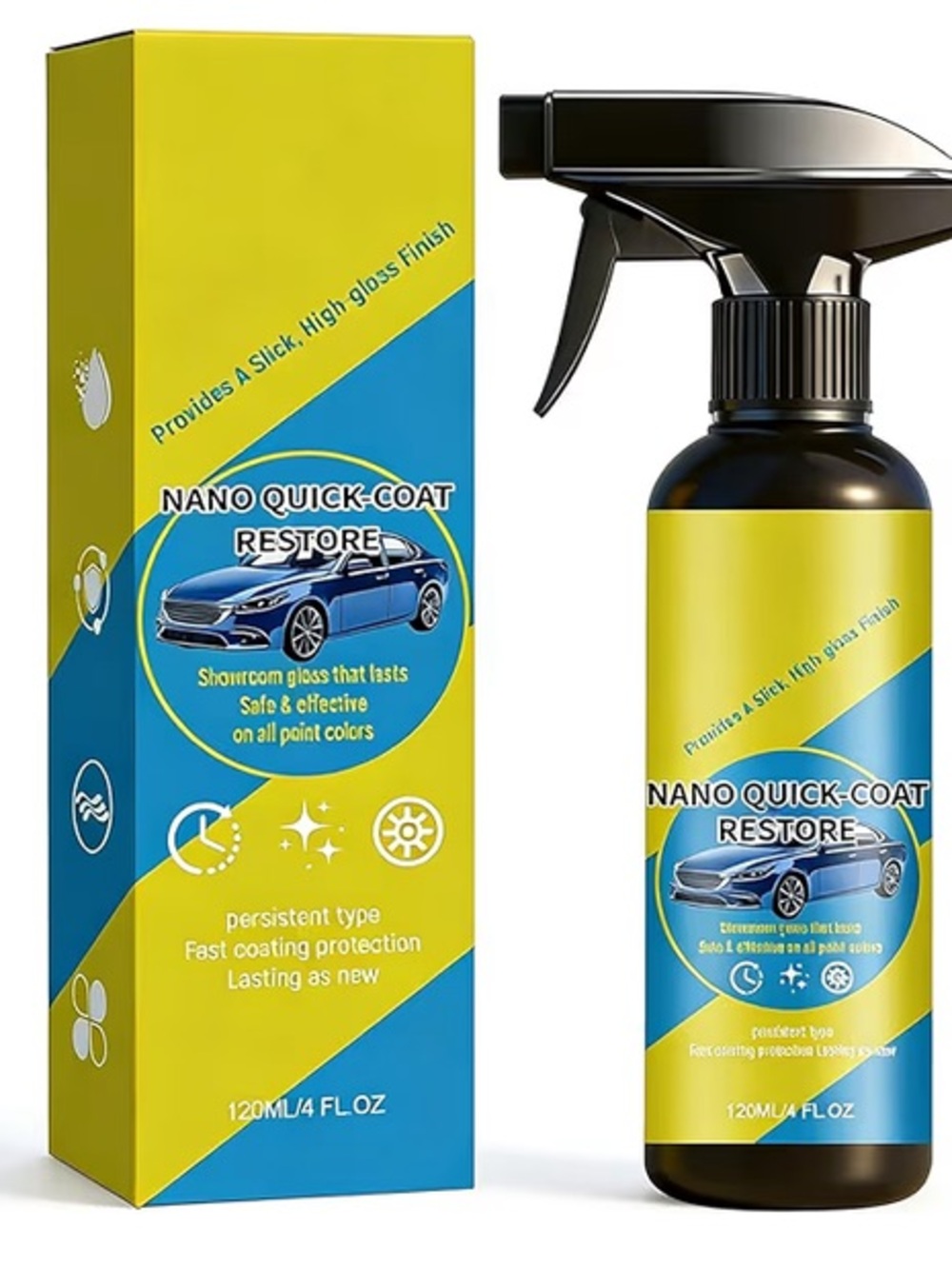 Nano Quick-Coat Restore Spray for cars, SUVs, trucks, motorcycles,